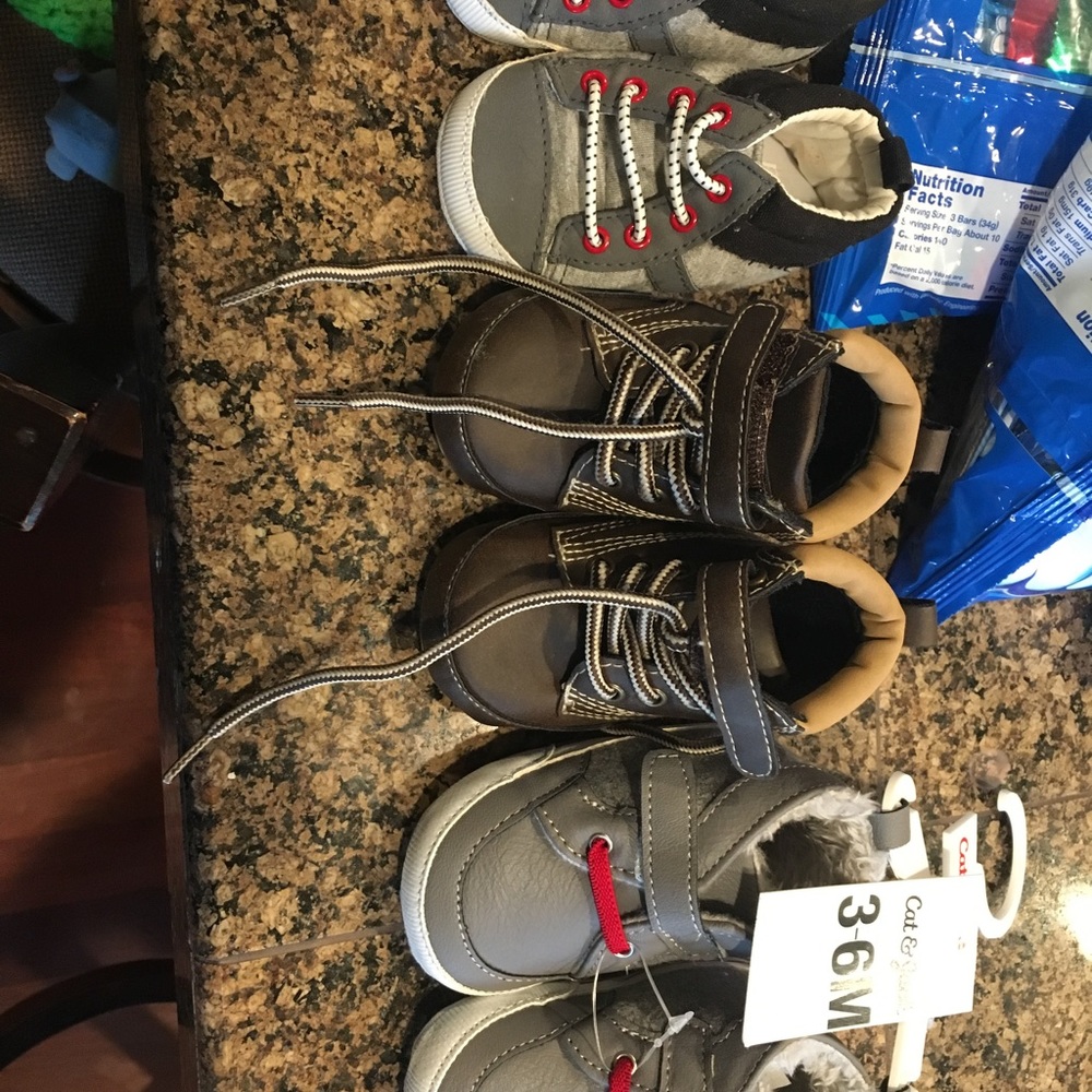 New/barely used baby boy shoes